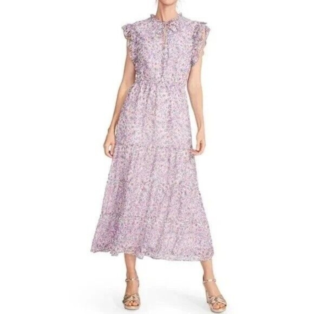 BB Dakota Lavender Floral Midi Dress